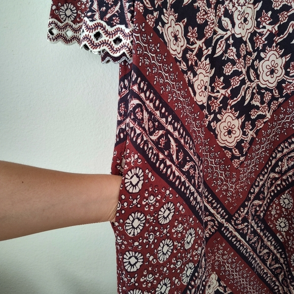 Sea New York Red Danae Print Shortsleeve Dress - Picture 5 of 7